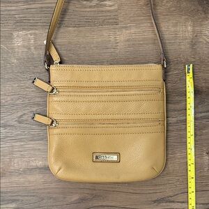 Calvin Klein Tan Leather Crossbody Bag